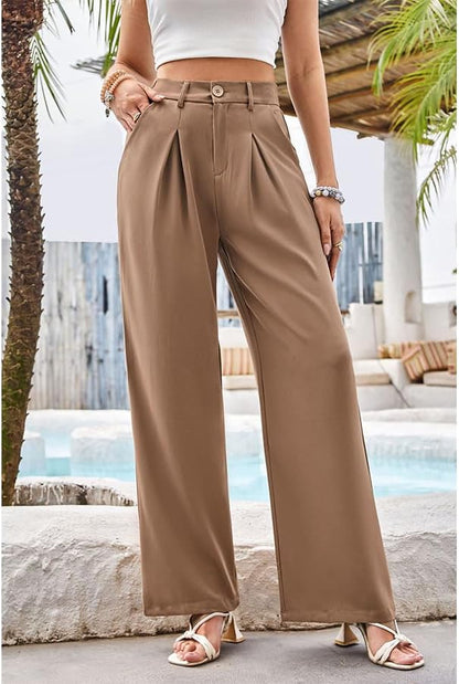 Women Casual Business Commuting Loose Wide Leg Pants